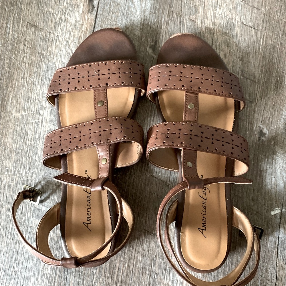 Brown detailed Sandals